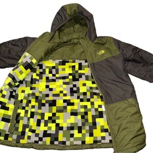 The North Face XL Kids Boy’s Reversible Full-Zip Hooded Jacket Fleece Parka EUC